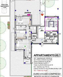 Appartamento di 111 m² con 3 locali e box auto dop