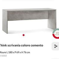 Scrivania cemento Conforama