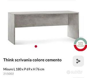 Scrivania cemento Conforama