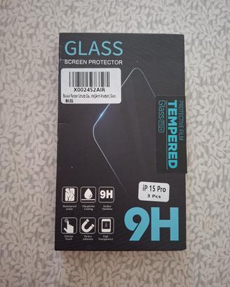 iPhone 15 pro - vetro temperato+cover