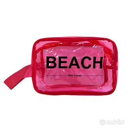 Borsa da spiaggia impermeabile rosa fluo
