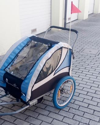 carrello porta bambini per biciclette 
