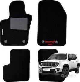 set 4 tappetini auto jeep Renegade moquette logo