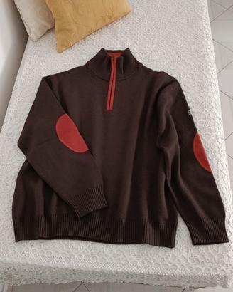Maglione uomo Navigare chiusura mezza zip.