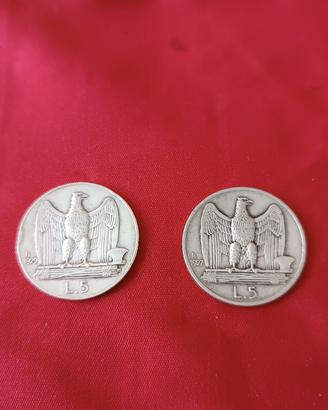 Monete argento Vittorio Emanuele