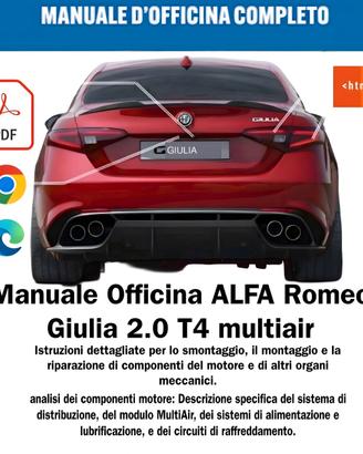manuale officina ALFA Romeo Giulia 2.0 t4 multiair