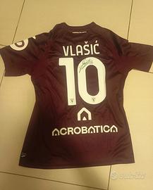 maglia da calcio usata e autografata da vlasc