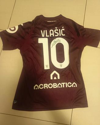 maglia da calcio usata e autografata da vlasc