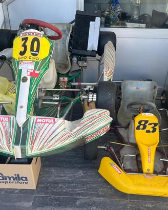 N.2 kart tony kart 125 2 t. + carrello kart doppio