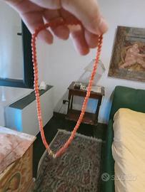 Girocollo Donna corallo e oro