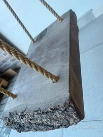 Altalena in corda e legno cedro del Libano