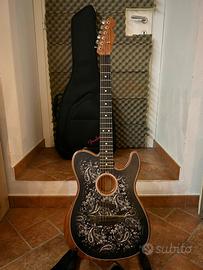 Fender Acoustasonic Telecaster Black Paisley LtdEd