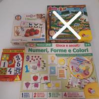 3 giochi da tavolo 3/6anni