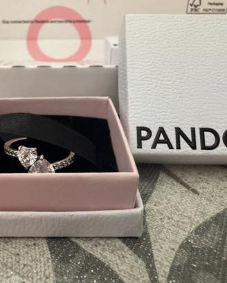 Anello Pandora Unione di Cuori Argento taglia 54