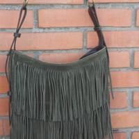 Borsa camoscio con frange
