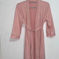 Vestaglia rosa con cinta donna