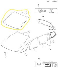 PARABREZZA PER SENSORE PIOGGIA E ABBAGLIANTI OPEL