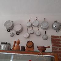  11 padelle,casseruole,scolapasta in  alluminio