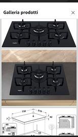 Pianoncottura a gas whirpool