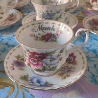 Tazze tazzine tè Royal Albert Flower of the Month