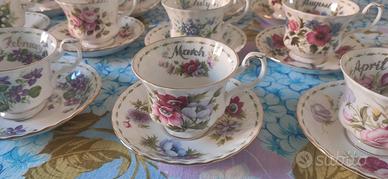 Tazze tazzine tè Royal Albert Flower of the Month