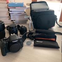 Canon 750d + obbiettivi + accessori