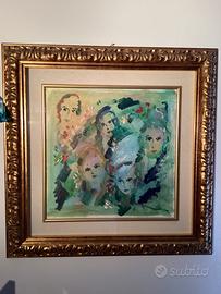 ERNESTO TRECCANI-olio su tela 50x50- con autentica