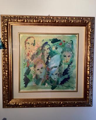 ERNESTO TRECCANI-olio su tela 50x50- con autentica