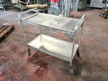 carrello di servizio a due ripiani usato