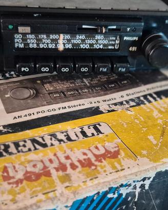 Autoradio Vintage Anni 80 Philips 22AN 491 Renault