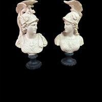 coppia bustini polvere di marmo 