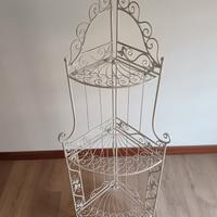  Scaffale angolare bianco in ferro