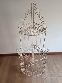  Scaffale angolare bianco in ferro