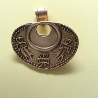 pendente/spilla in argento placcato oro