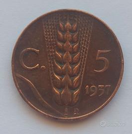 5 centesimi 1937