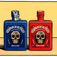 SERIE 2 BOTTIGLIE VUOTE DI GIN ICONICHE AMUERTE