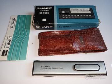 calcolatrice vintage sharp elsimate el-8029, pile