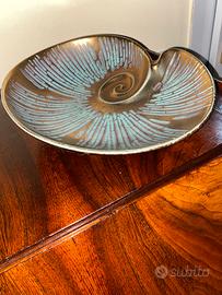 Piatto ceramica nautilus  vintage