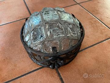 lampada vintage vetro e ferro