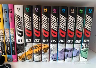 Initial D 1-9 con Variant MangaYo 1 e Variant 9