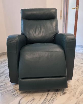 POLTRONA RELAX ELETTRICA IN VERA PELLE