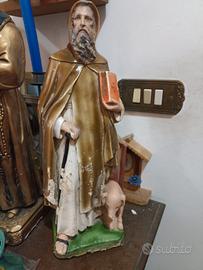 Vecchia Statua in gesso S. Sant'Antonio Abate 