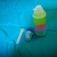 porta latte polvere, ciuccio antisoffoco cucchiain