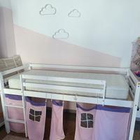 Letto soppalco e scivolo bambini 200*90