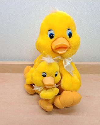 Peluche Sorini anatre mamma e figlio