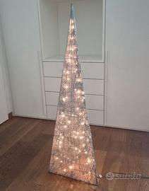 Albero di Natale con luci stile moderno in metallo