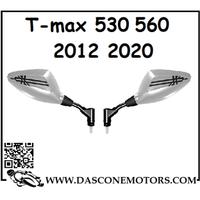 Specchietti a Manubrio Tmax Orion Argento con Embl