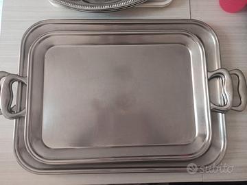 Lotto vassoi metallo e plastica per catering/bar