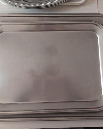 Lotto vassoi metallo e plastica per catering/bar