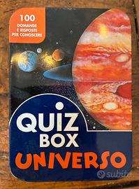 Quiz Box Universo gioco carte 100 domande risposte